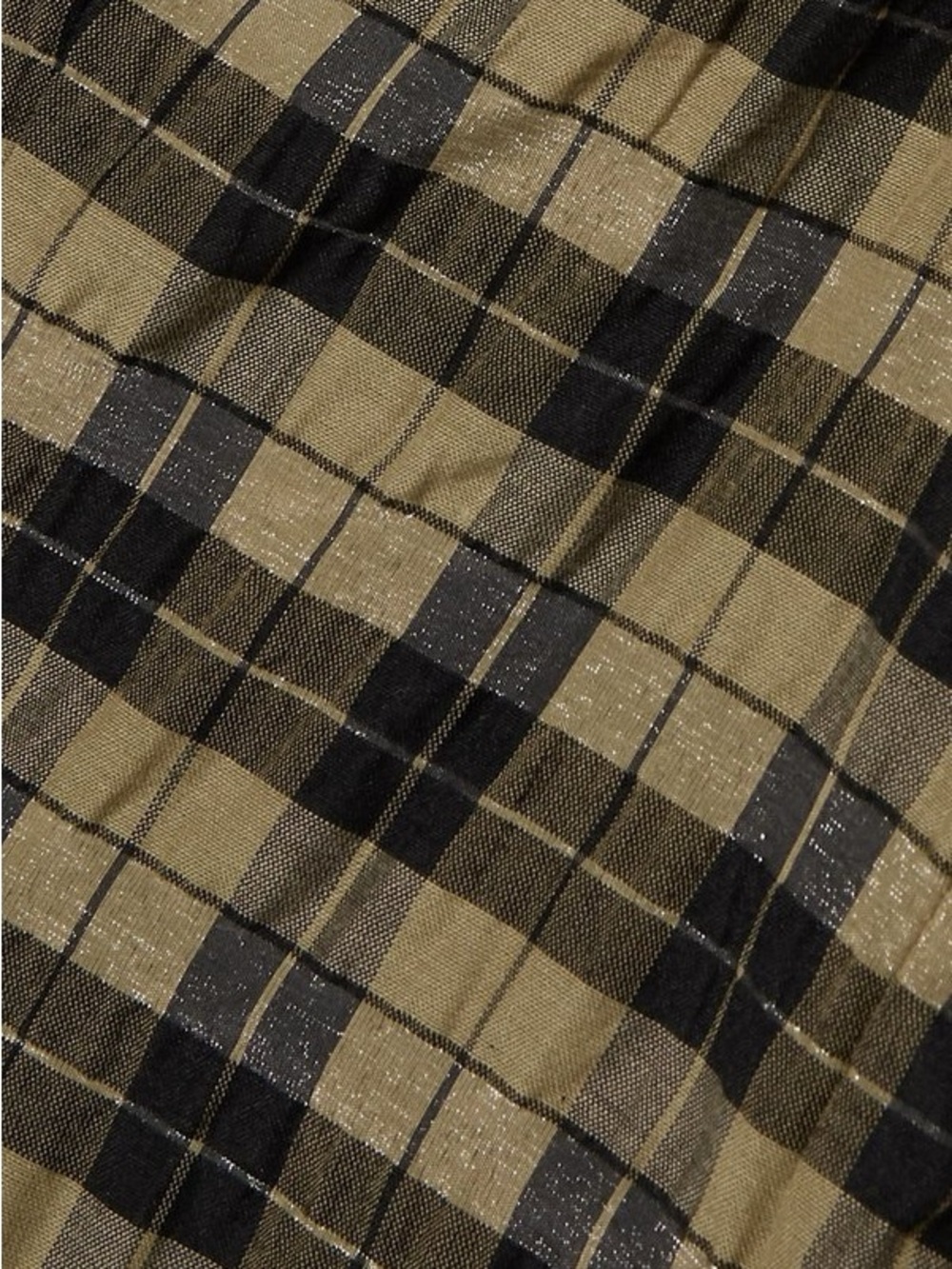 Ganni Seersucker Plaid Puff-Sleeve Mini Dress - Picture 5 of 7